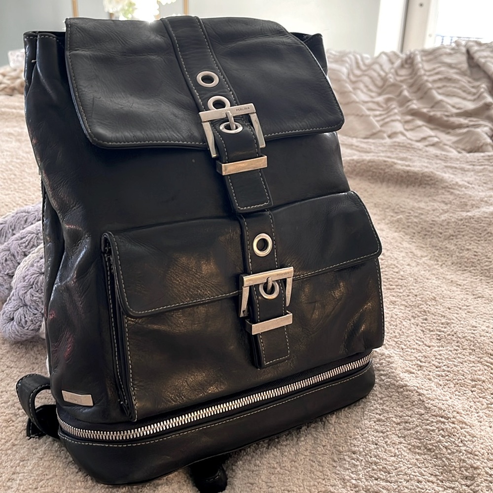 Perkins soft leather backpack